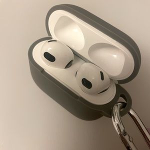 Apple AirPods (3rd Generation) with Lightning Charging Case and silicone cover